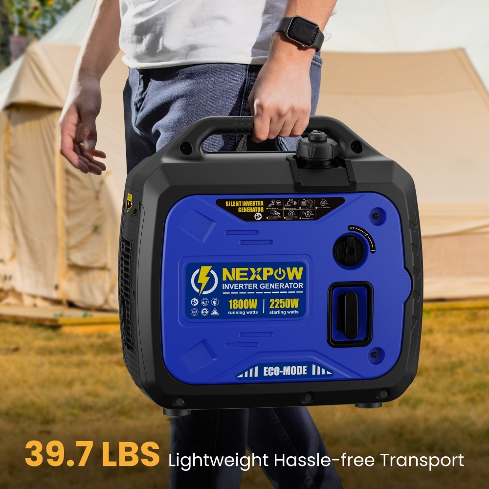 NEXPOW 2250W Inverter Generator Gas Powered Ultra Quiet EPA Certified Camping RV