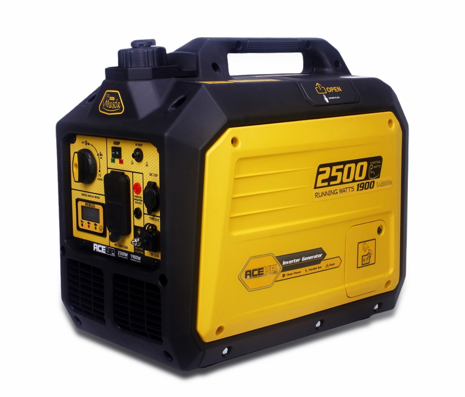 2500 Watt Gas Inverter Generator Quiet Portable Home Camping EPA Aceup Energy