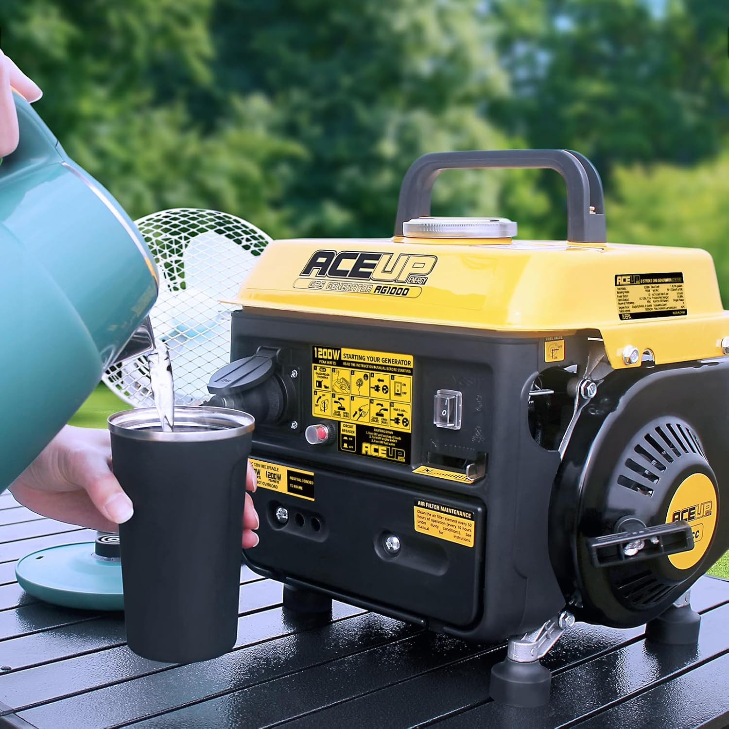 LA MEJOR Planta Generador De Luz Electrica De Gasolina 2 Ciclos 1200W Portatil
