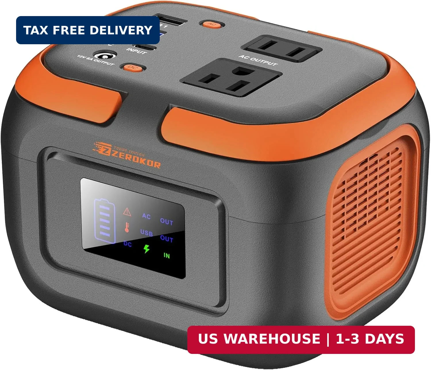 Portable Power Station 120W, Power Bank with AC Outlet, Portable Generator 97.6W