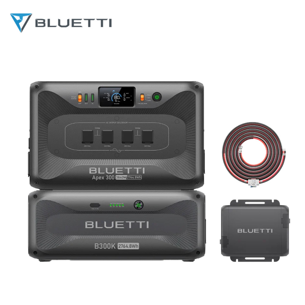 BLUETTI Apex 300+B300K 5529.6Wh Portable Power Station+560W Alternator Charger