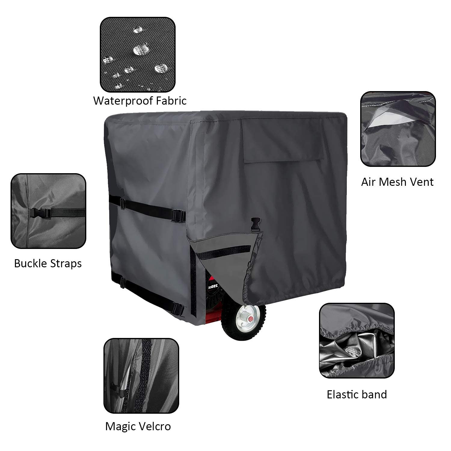 Generator Weather Cover, Heavy-Duty 600D Waterproof Protector for Portable…