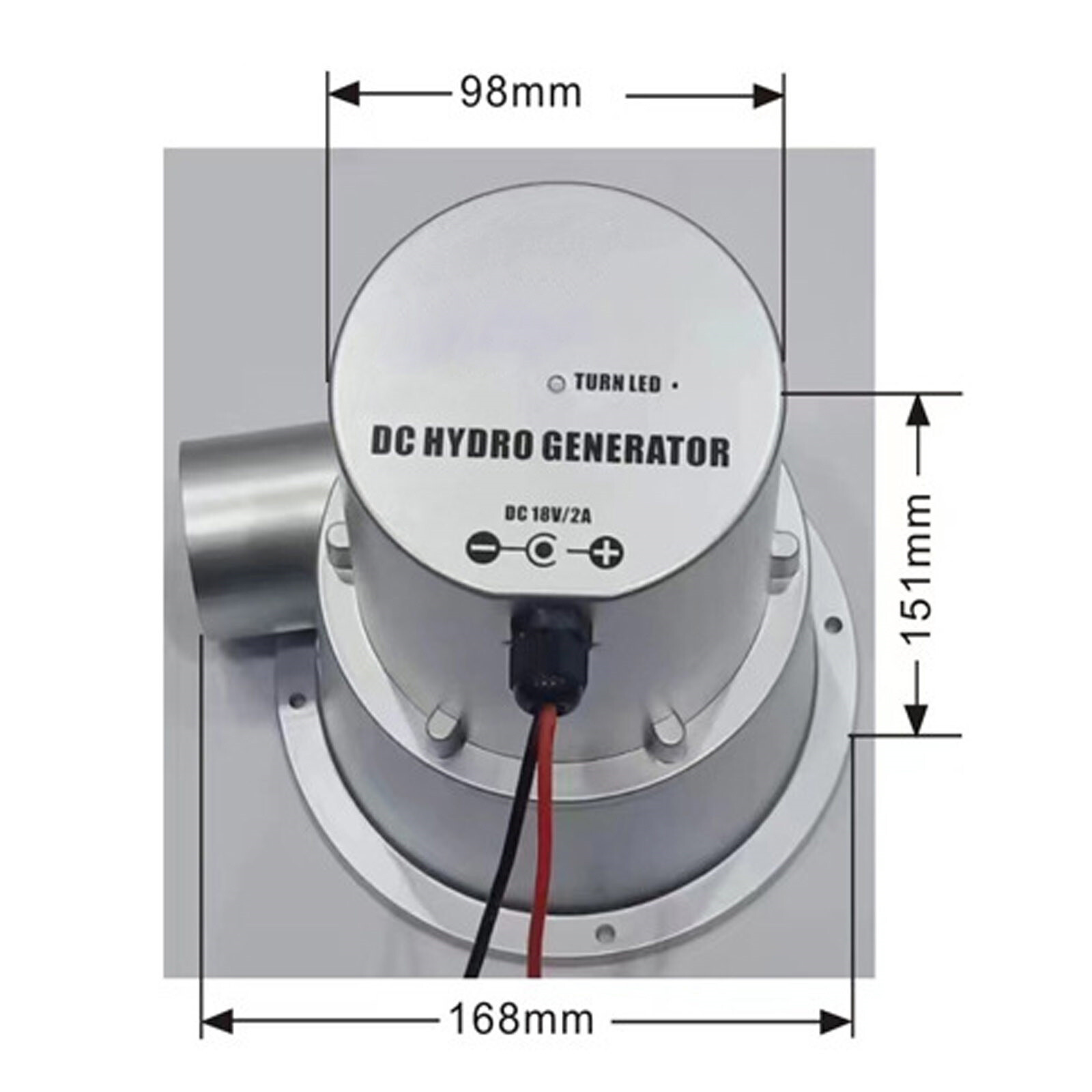DC18V 50W Mini Portable Hydroelectric Power Turbine Water Flow Hydro Generator