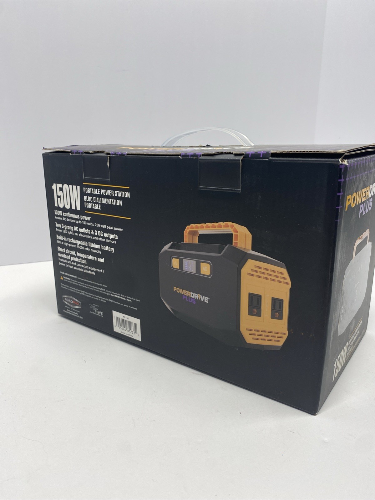 Power Drive Plus Portable Power Station (T5-B3) 150 Watt, USB, DC Ports-Open Box
