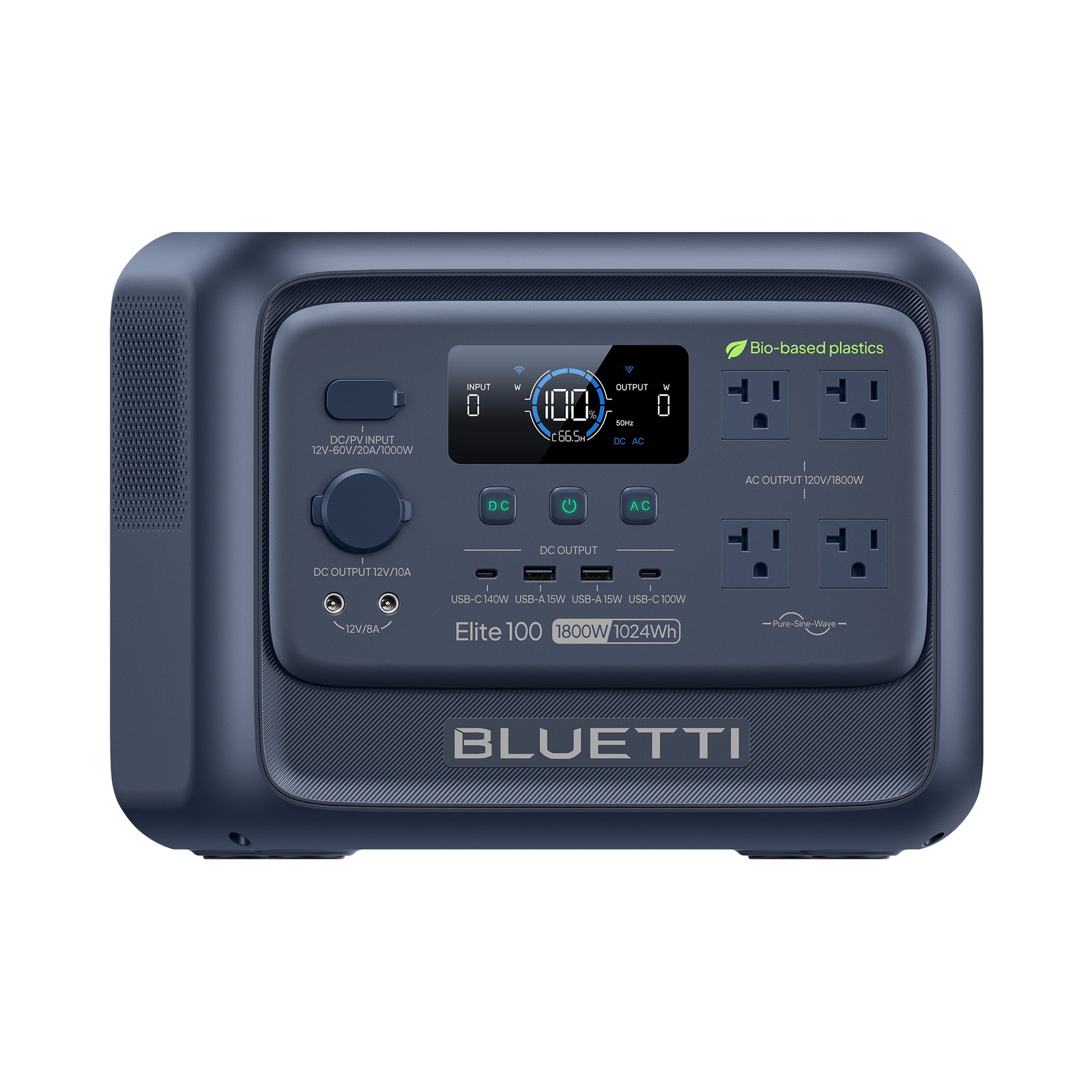 BLUETTI Elite 100 V2 Bio-based 1024Wh 1800W Portable Power Station for Travel