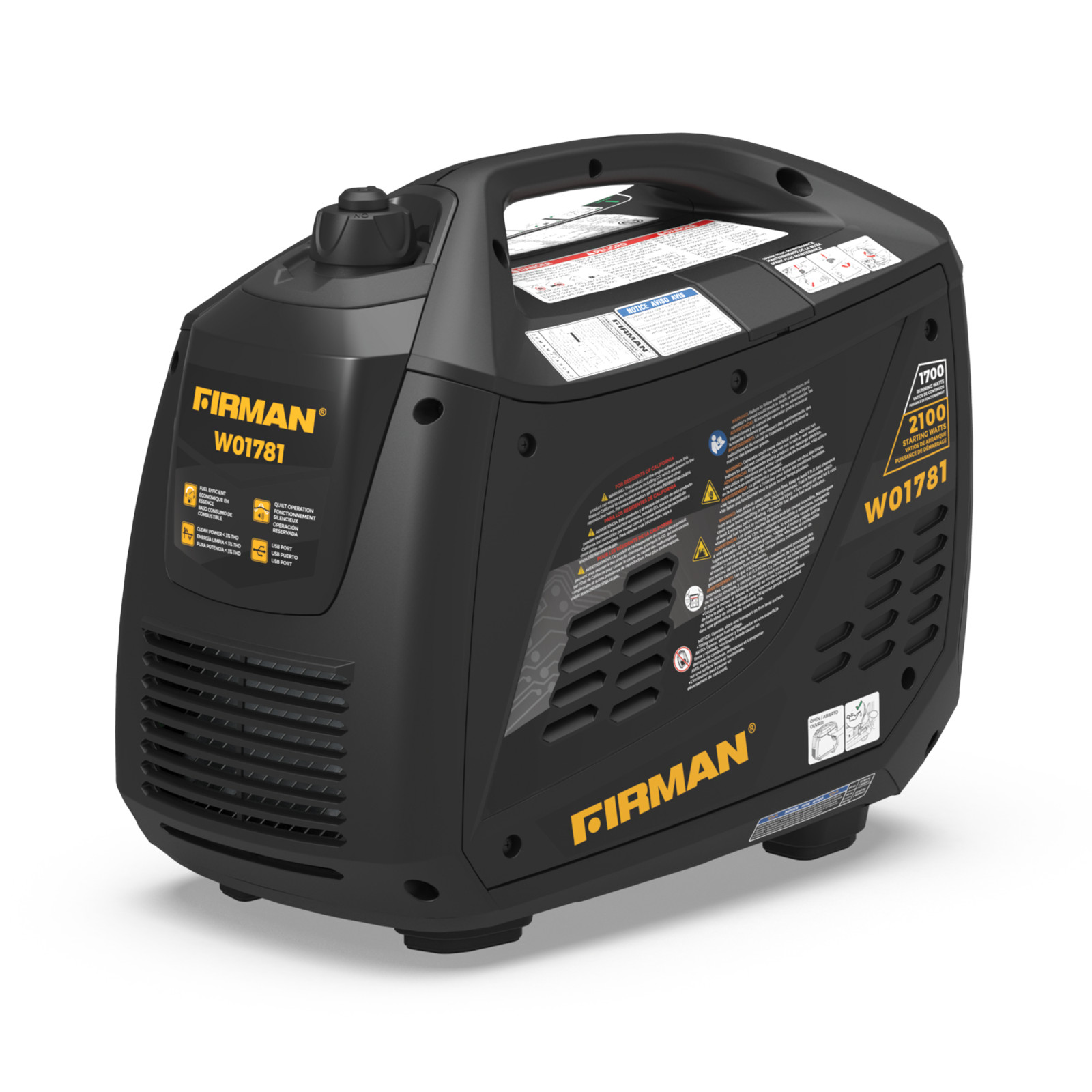 FIRMAN W01781 2100/1700W Inverter Portable Generator
