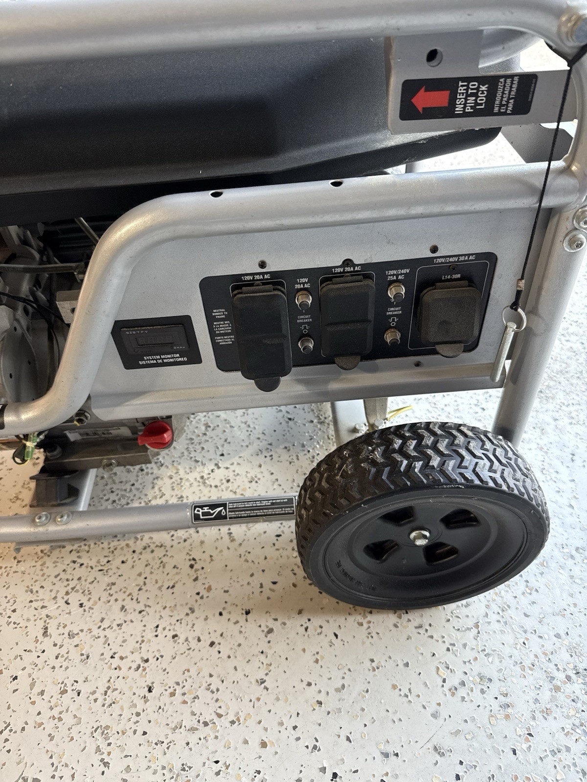 PowerStroke 6000/7500 Watt Portable Gas Generator 120V/240V w/ Cables & Manual