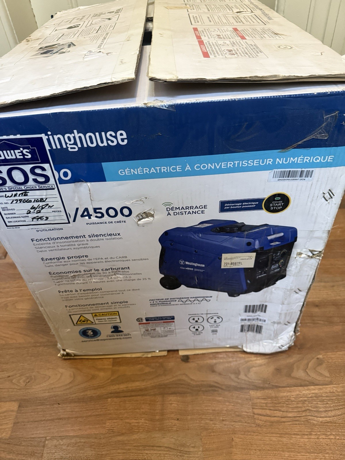 Westinghouse iGen4500DF Dual-Fuel Inverter Generator – Black/Blue