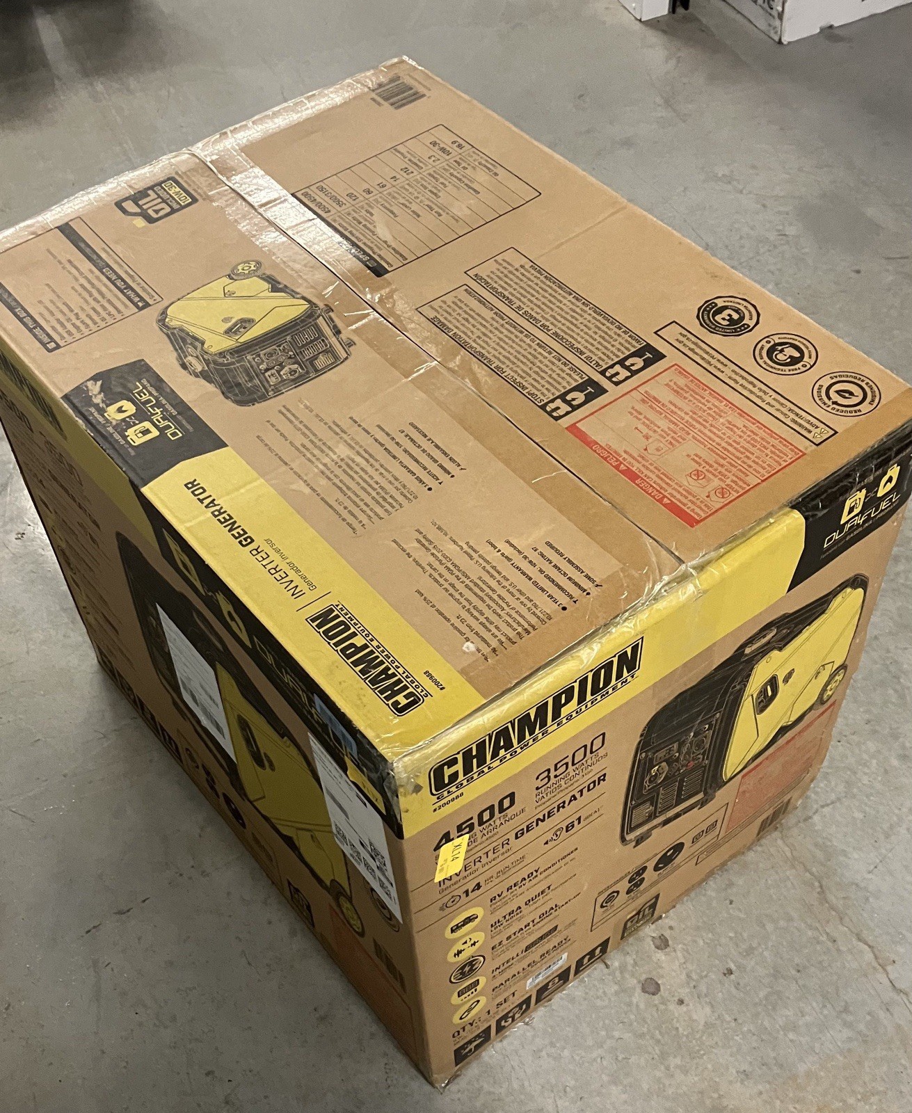 Champion 4500/3500 #200988 Dual Fuel Inverter Generator Parallel Read
