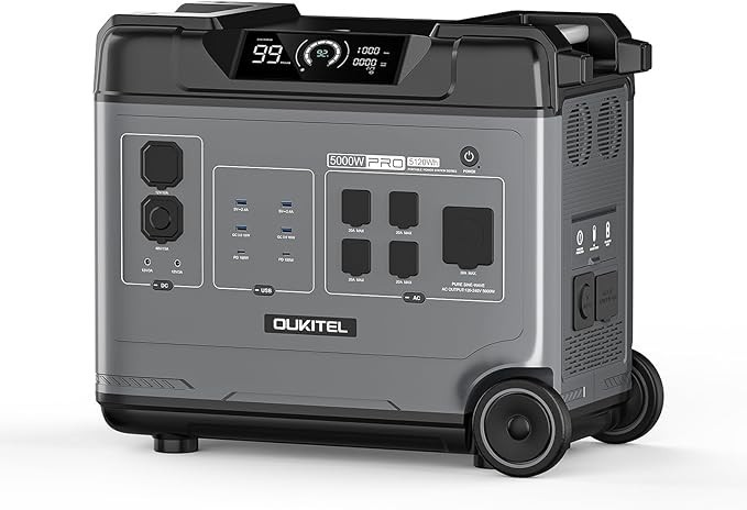 OUKITEL BP5000MAX Power Station 5120Wh 5000W Expand up to 19456Wh Huge Capacity