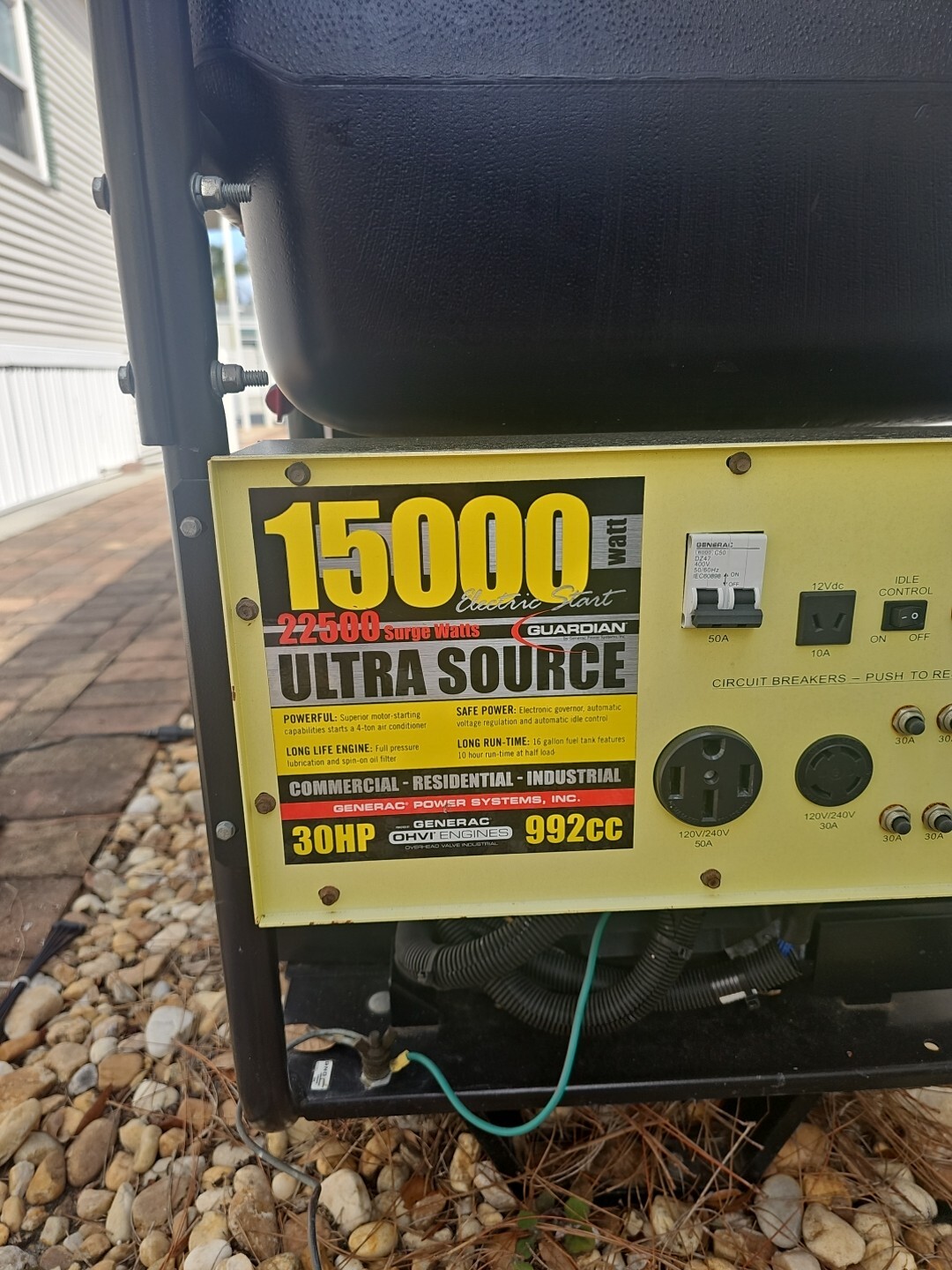 Davenport FL Generac Guardian Ultra Source 15,000 Watt Gasoline Generator 30HP