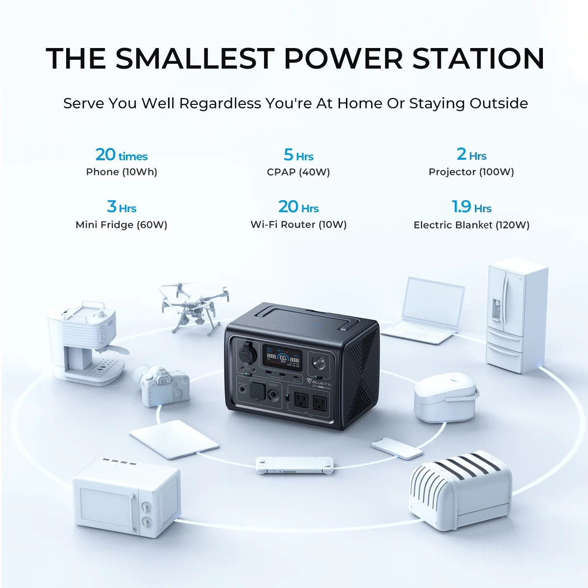 EB3A Portable Generator on Sale,600W Solar Generator, 268Wh Lifepo4 Power Statio