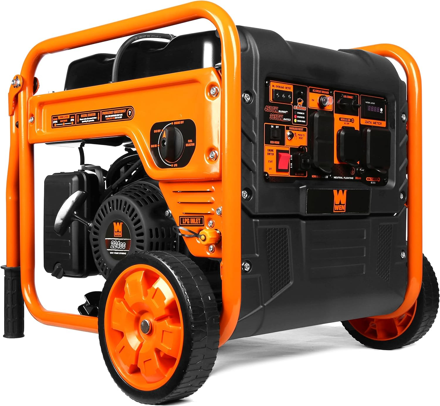 4500-Watt Dual Fuel Inverter Generator with Electric Start and CO Sensor