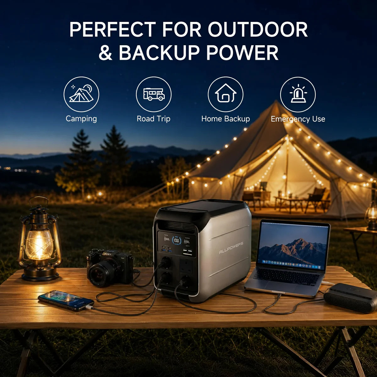 ALLPOWERS P1800 1024Wh 1800W Portable Power Station Solar Generator LFP Battery