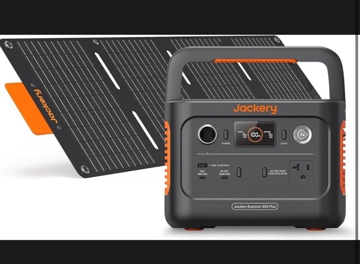 Portable Power Station Explorer 300 Plus + Solar Saga 40 Solar Generator Battery