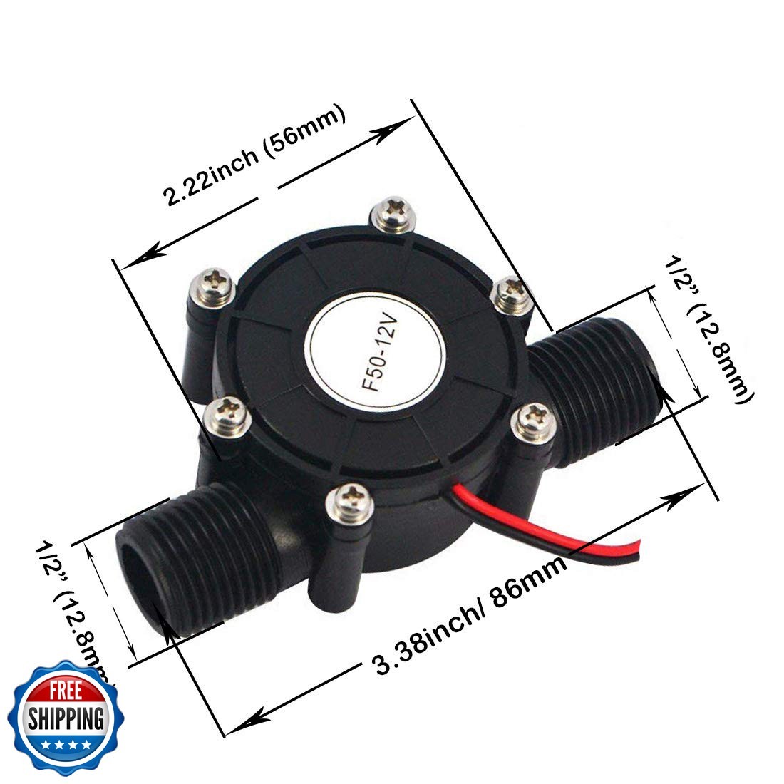 Beduan Micro Water Turbine Generator Hydroelectric Power G1/2″ Male Thread 12…