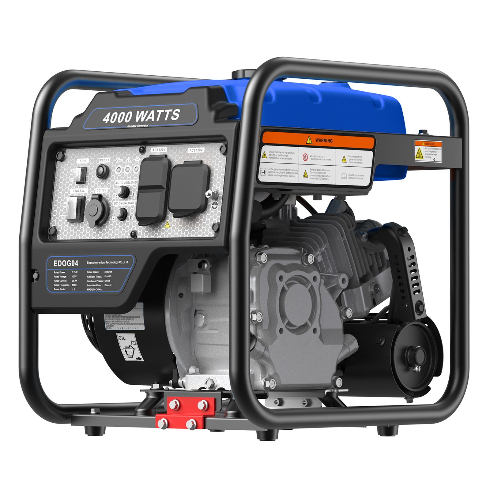 4000W Inverter Gas Generator Portable For Home Camping 208CC 4-stroke OHV