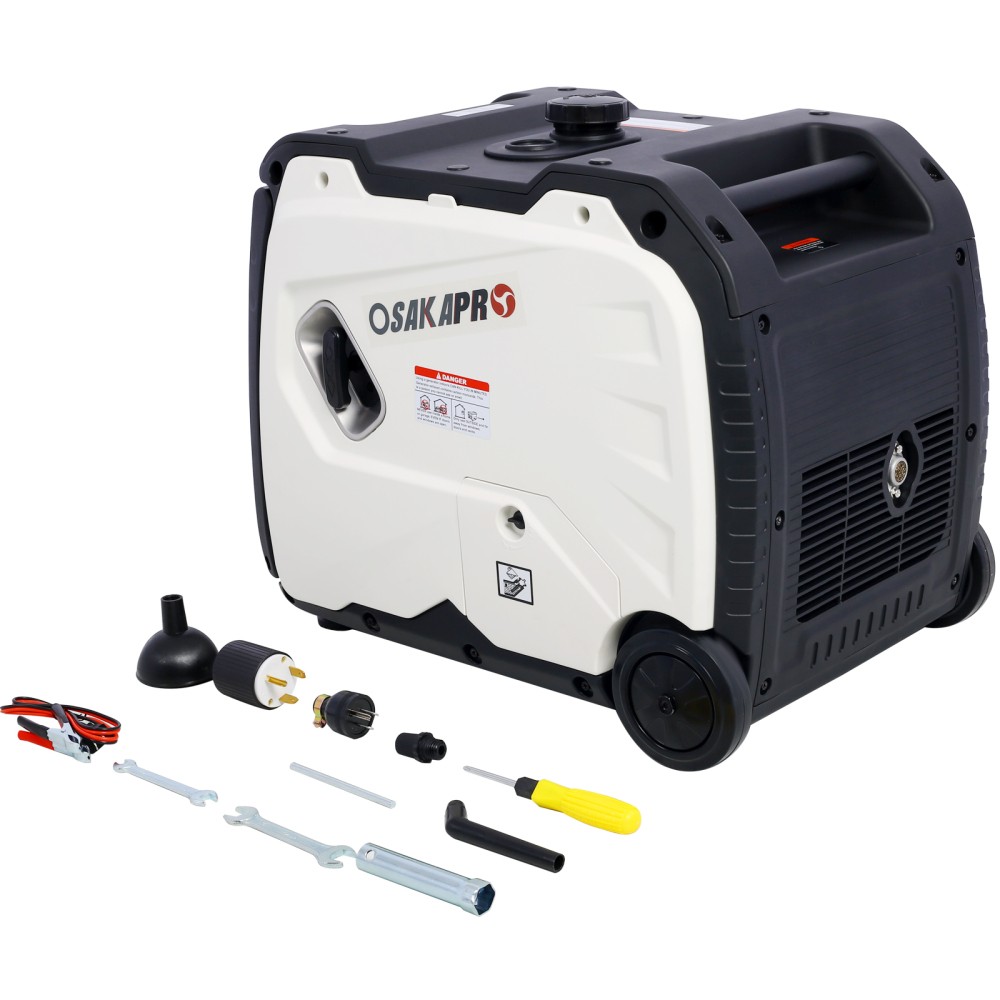 Ultra-Quiet 4500W Inverter Generator w/Electric Start – Foldable Handle & Wheels