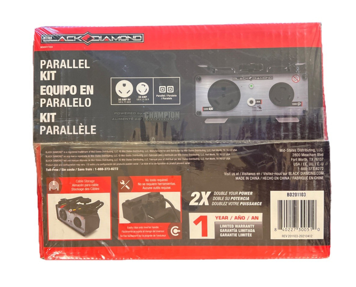 Black Diamond 30 Amp RV Parallel Kit BD201103 For BD201045 2300 Watt Inverter