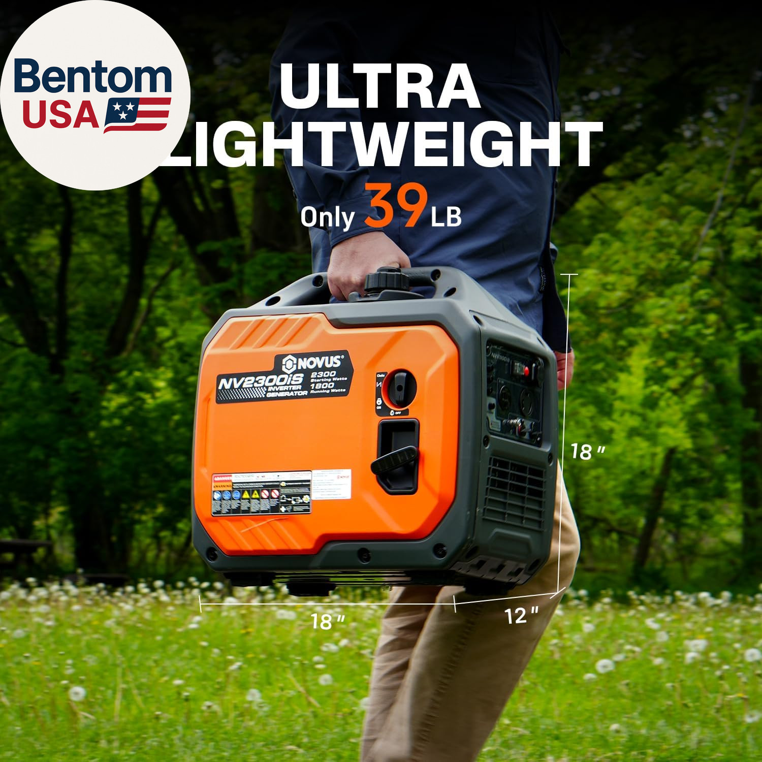 2300W Inverter Generator, Portable Gas Generator for Camping, Home and RV, Super
