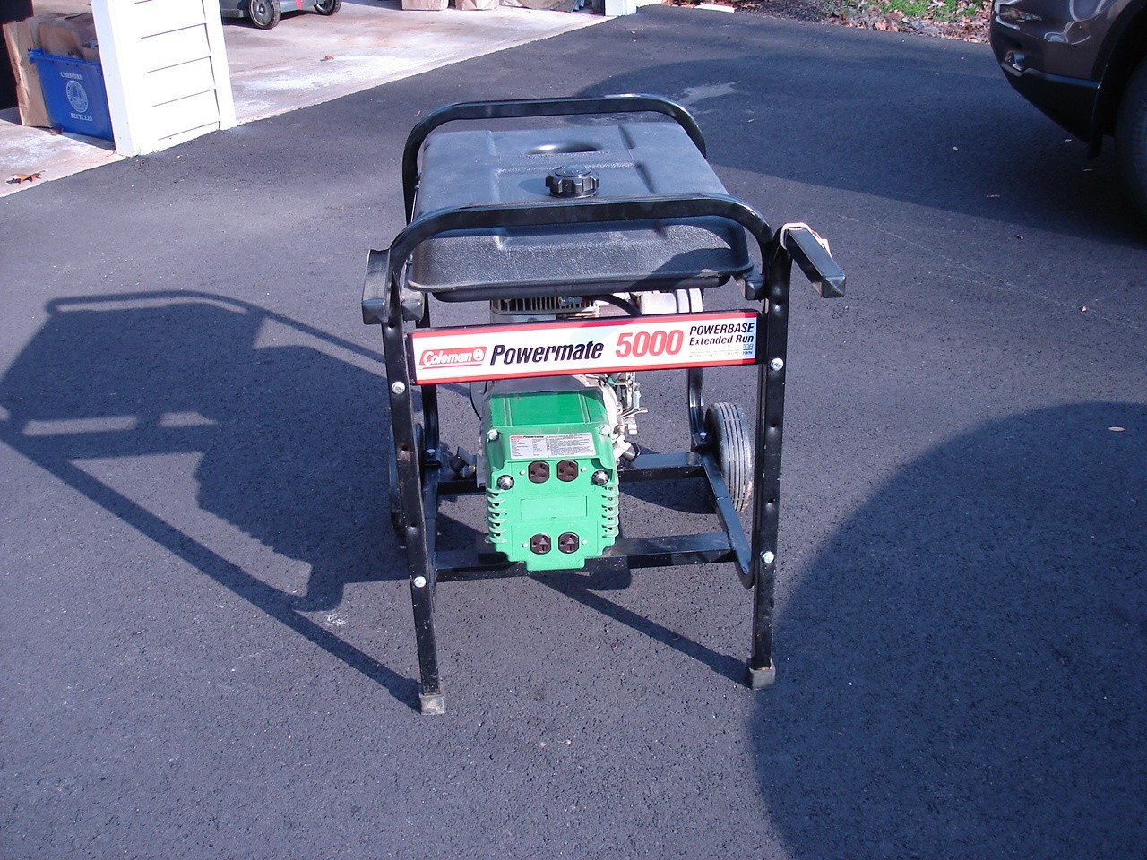 Coleman Powermate 5000W Powerbase ER Generator with a 10 hp B&S electric start