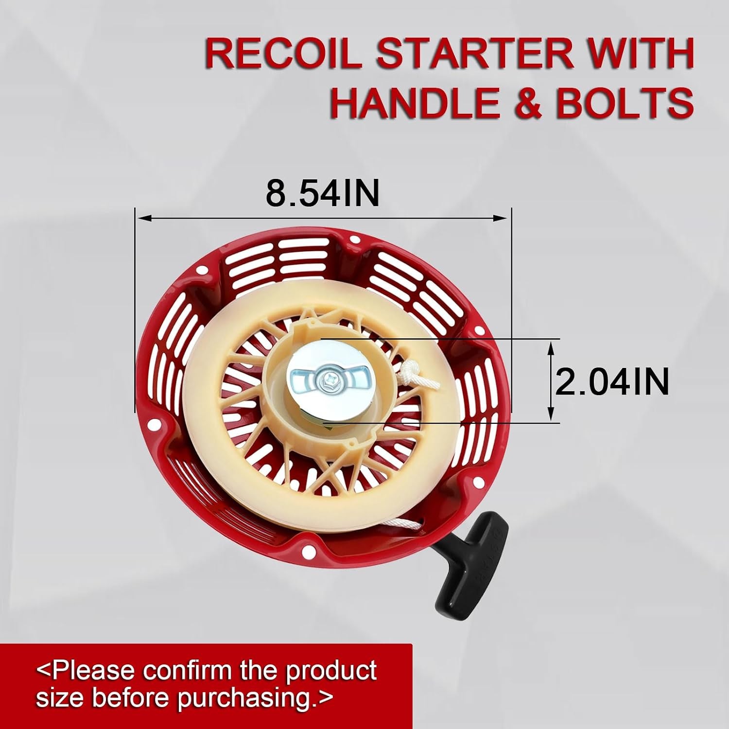 Predator 9500W 7600W Surge Generator Recoil Starter Kit with Handle and Bolts