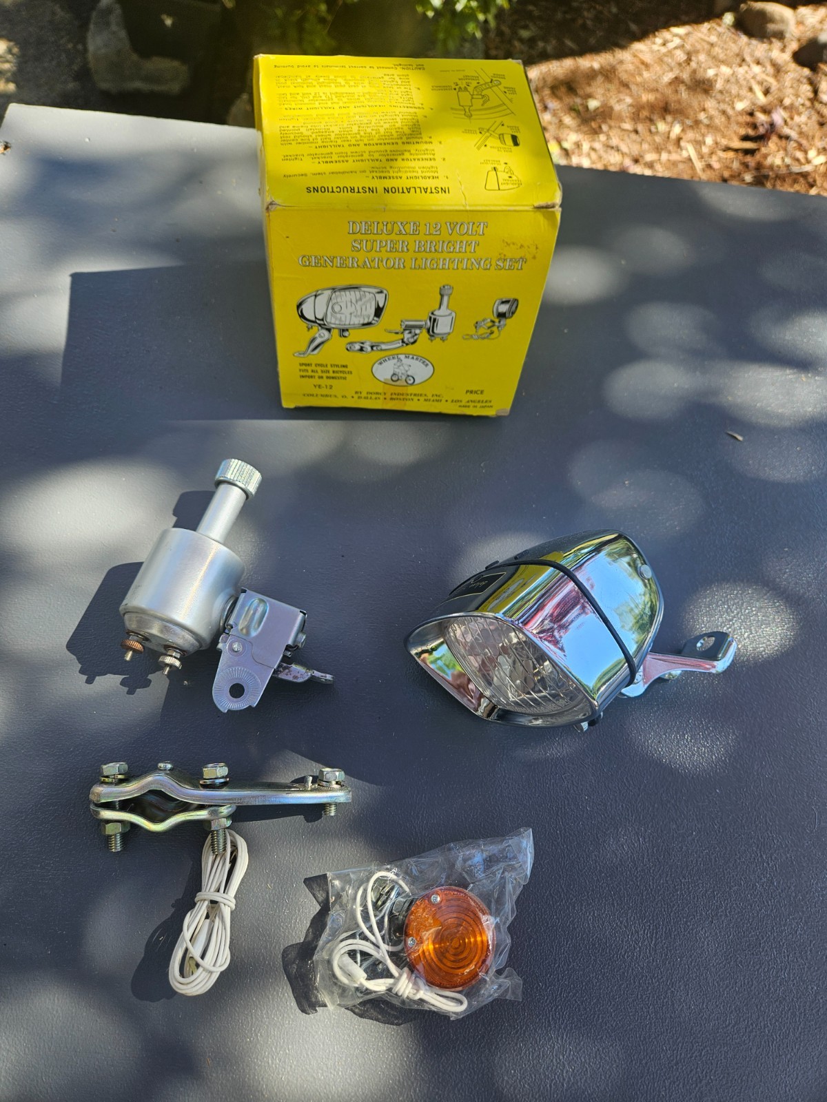 Bicycle Generator 12Volt Super Lighting Set – Complete and Vintage