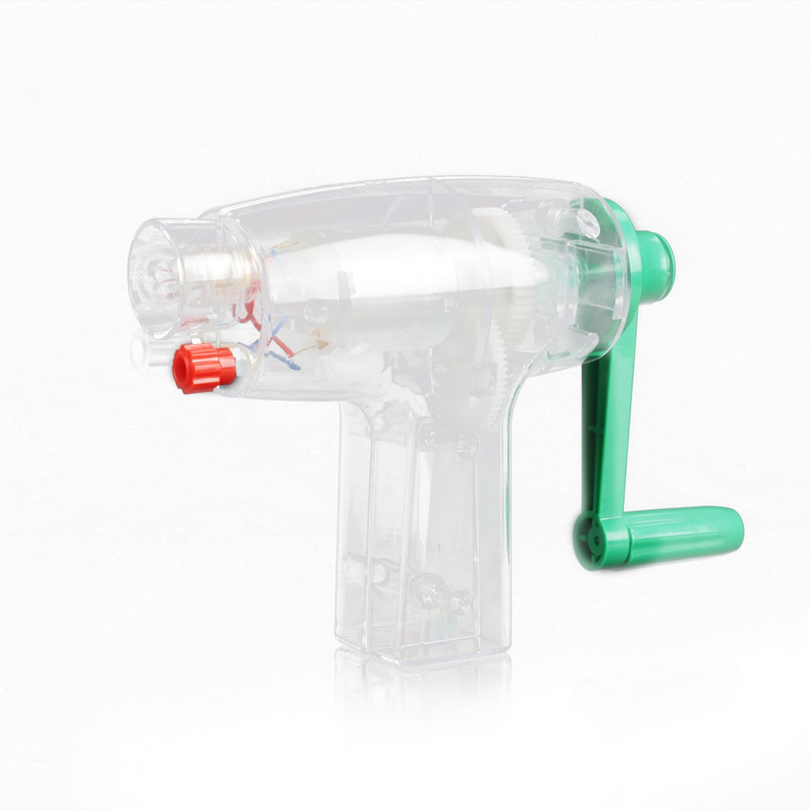 WHITE Hand Crank Driven Electricity Generator Mechanical Emergency Power