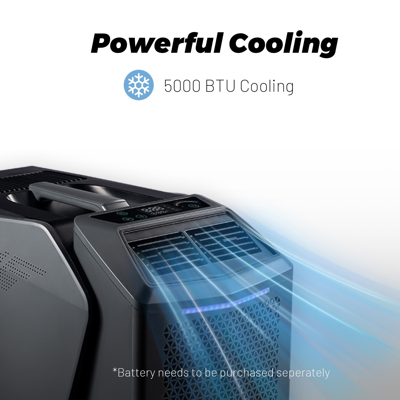 48V DC & 110V AC Smart Split Portable Air Conditioner 5000 BTU Cool for Outdoor