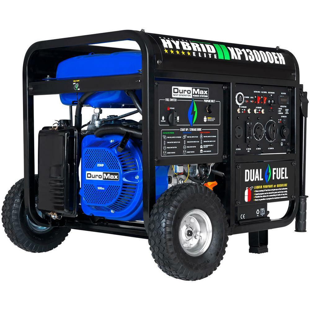 DuroMax XP13000EH 13,000-W Portable Hybrid Dual Fuel Generator w/ Electric Start
