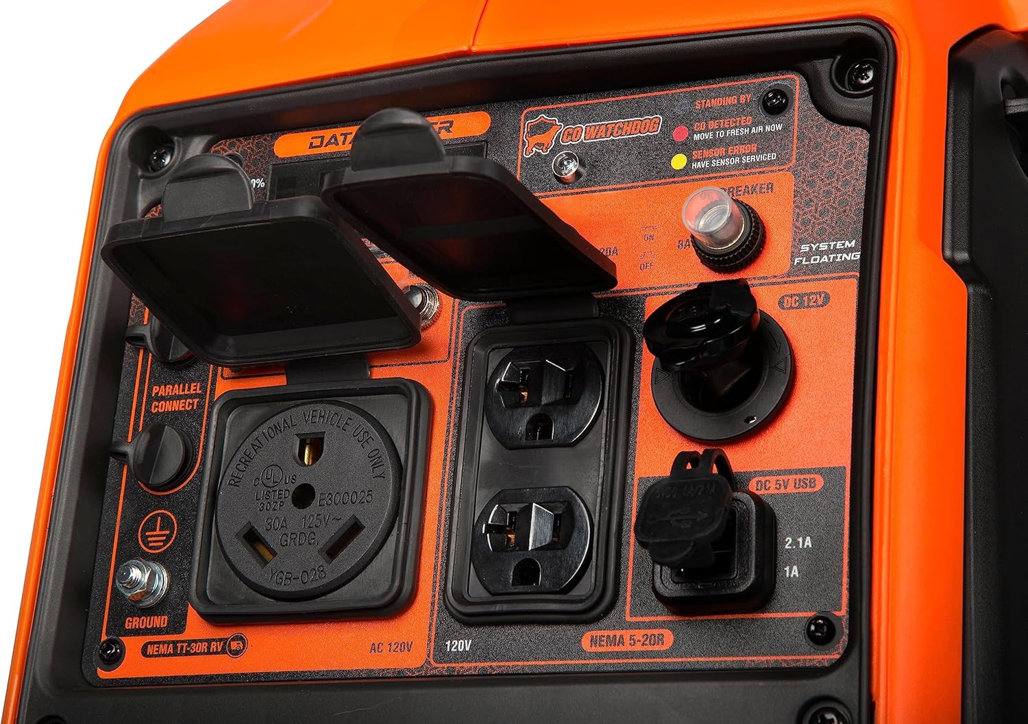 Whisper-Quiet 3600W Dual Fuel Inverter Generator with CO Shutdown Safety