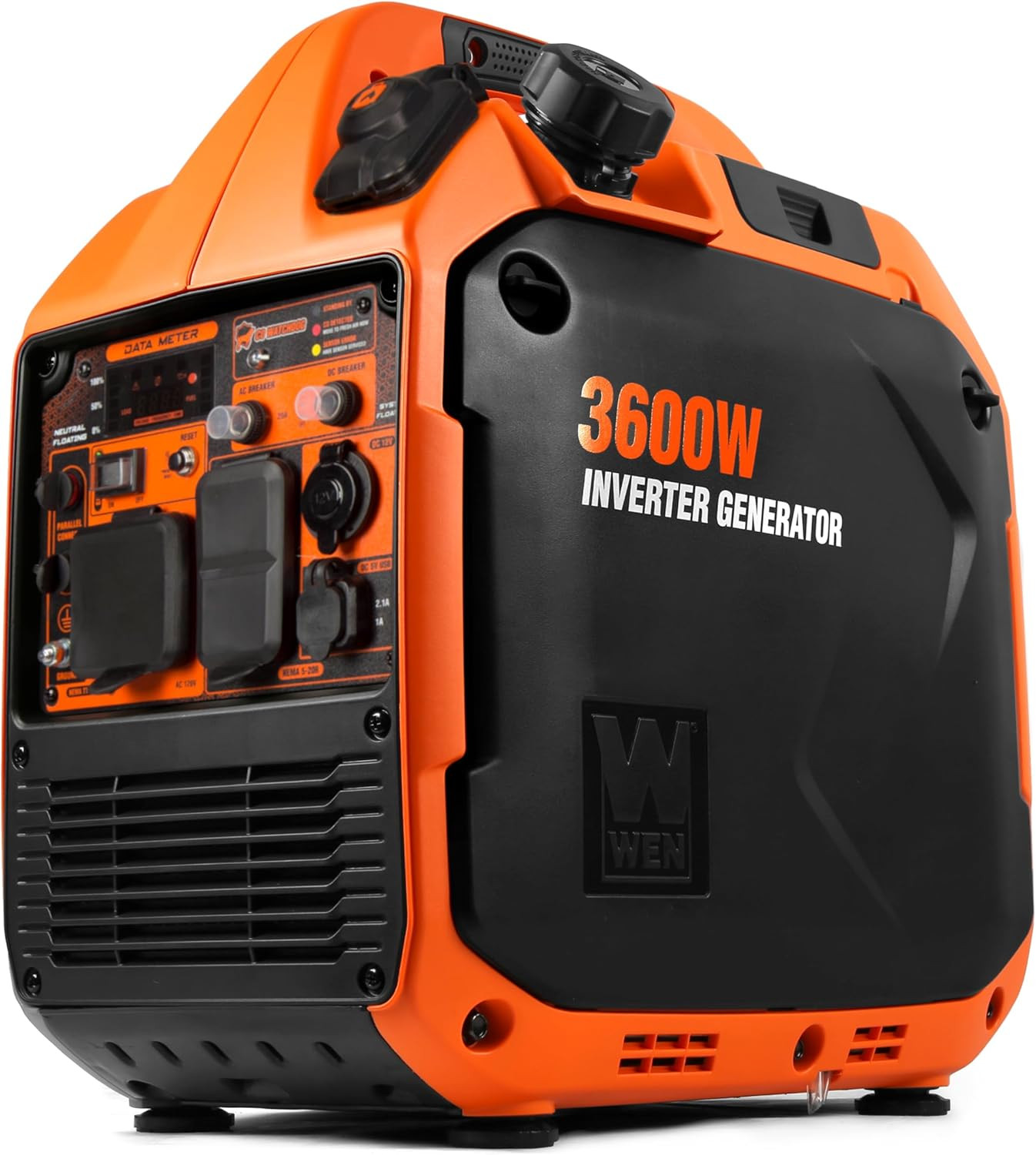 Whisper-Quiet 3600W Dual Fuel Inverter Generator with CO Shutdown Safety