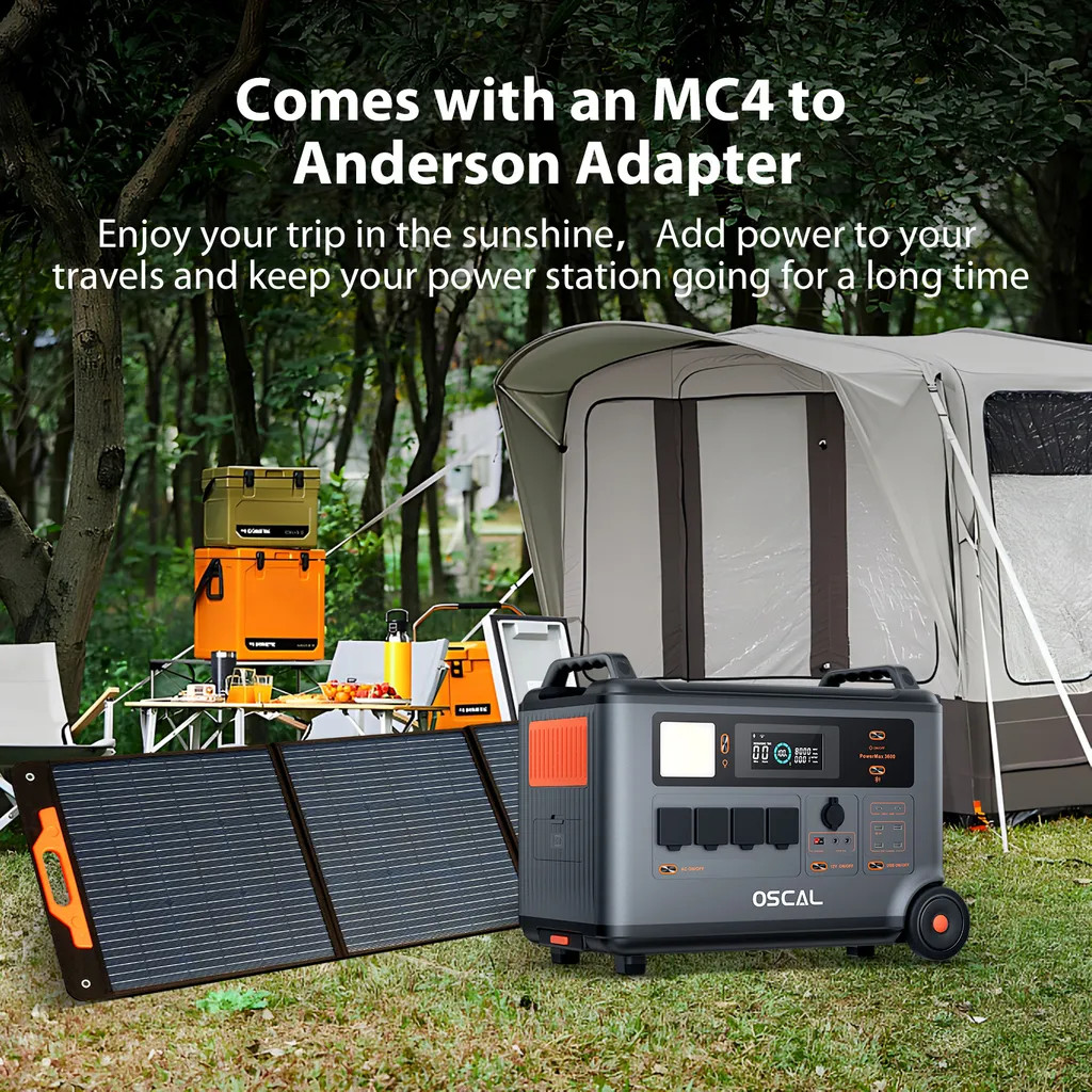 Blackview OSCAL PowerMax 3600W Portable Power Station 3600Wh 2x 200W Solar Panel