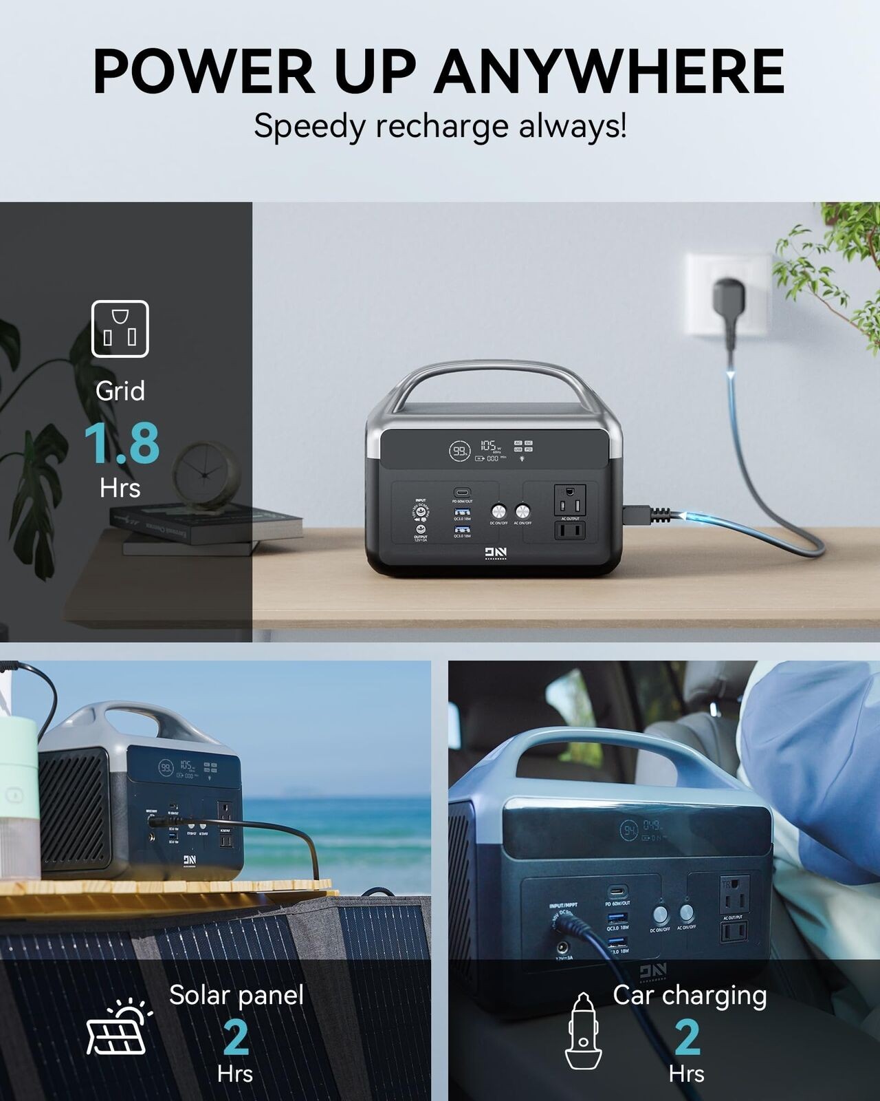 Fast Charging Portable Power Station Mini Generator For, 179.2Wh LiFePO4 Sol