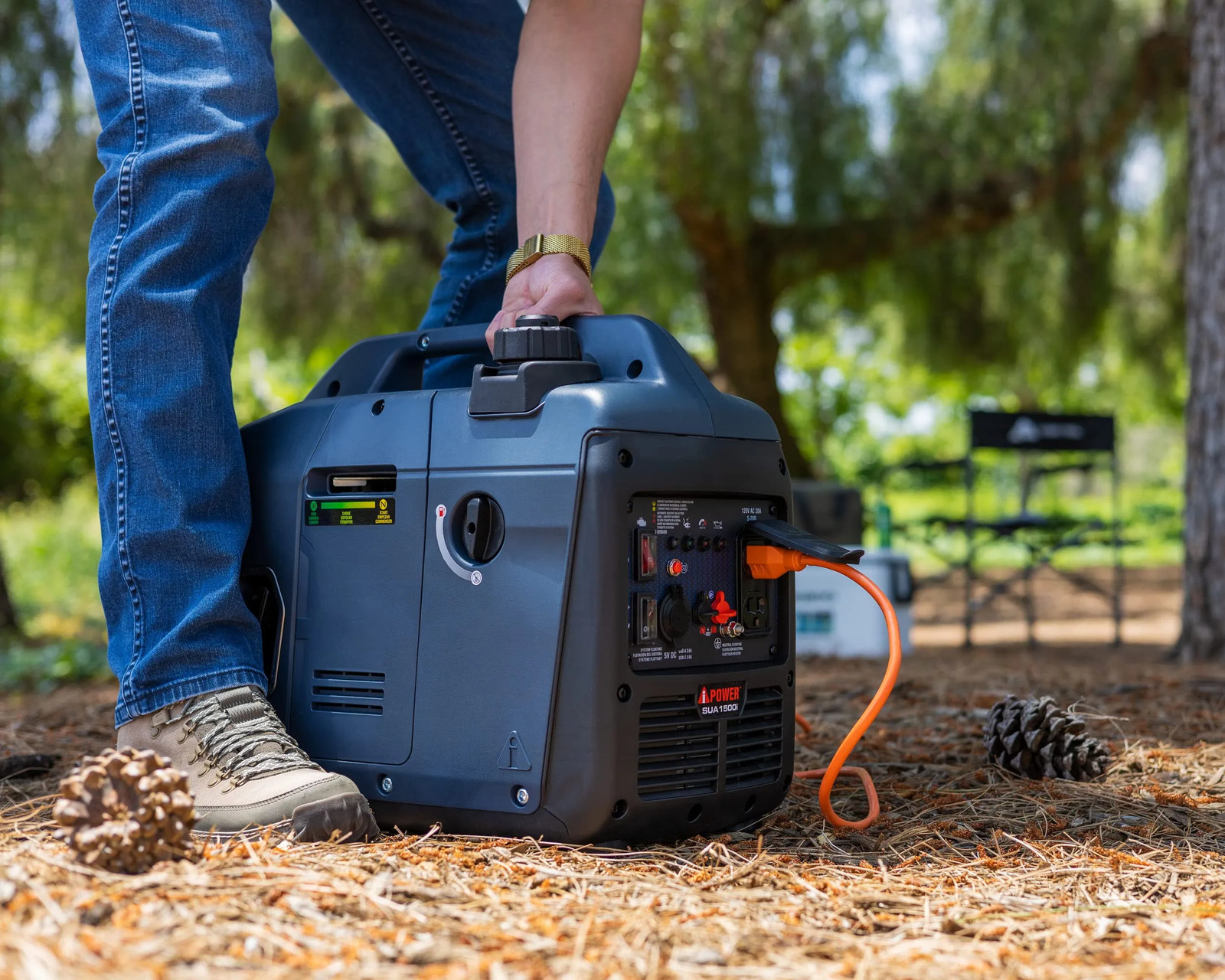 A-iPower SUA1500i 1500 Watt Portable Inverter Generator Gas Powered Quiet EPA