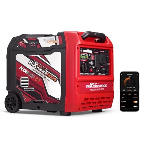 6000 Watt Portable Inverter Generator with Bluetooth MXR6000GT+Gas+App Control