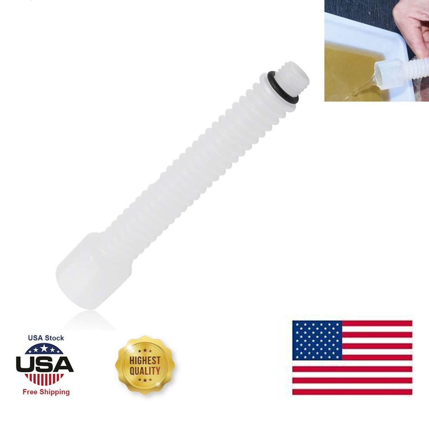 for Honda EU2000i EU1000i Plastic Mess Free Oil Change Funnel Tube Flexible Pipe