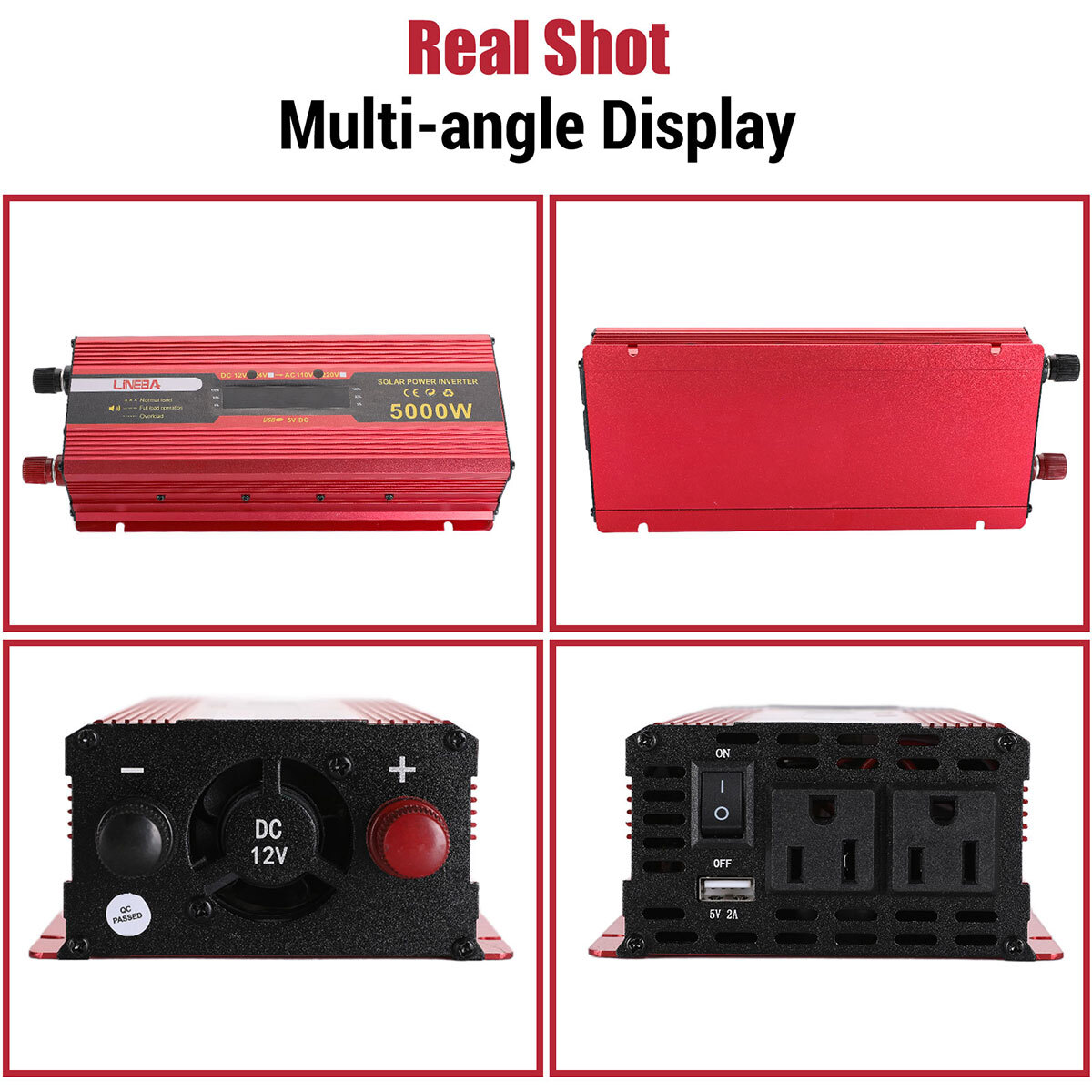 5000W Complete Solar Panel Kit Solar Power Generator 30A Home 110V Grid System