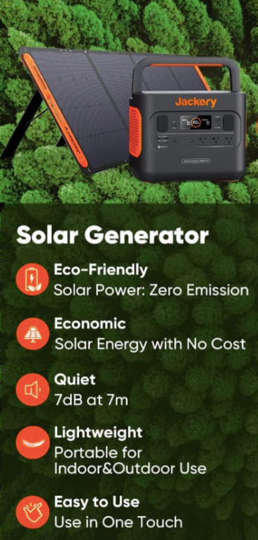 Jackery Explorer 300: Portable Solar Generator Power for Outdoors & Emergencies.