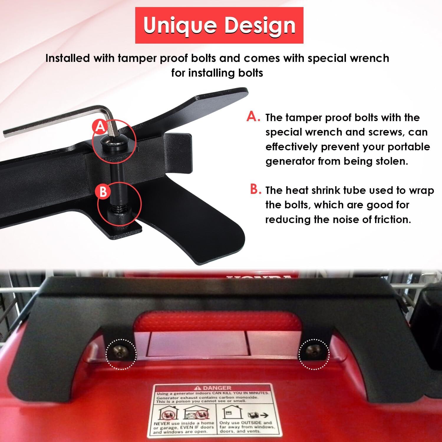 Generator Theft Deterrent Security Bracket 63230-Z07-010AH Fit for Honda EU2200i