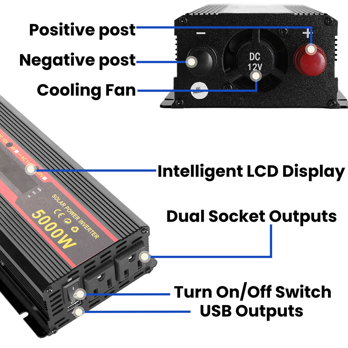 110V Solar Panel System Solar Panel + Controller+5000W Inverter Power Generation