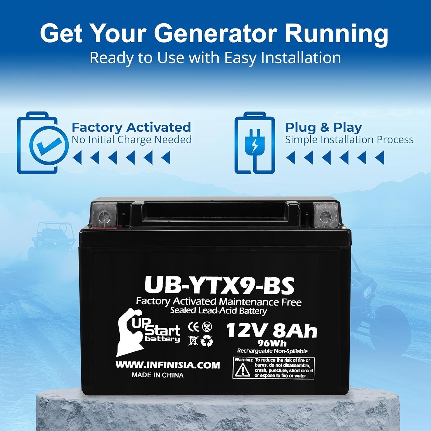 Leakproof 12V AGM Battery with Secure Terminal Alignment**