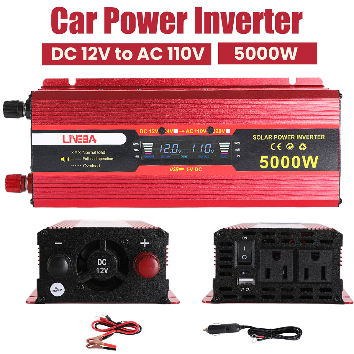 5000W Complete Solar Panel Kit Solar Power Generator 30A Home 110V Grid System