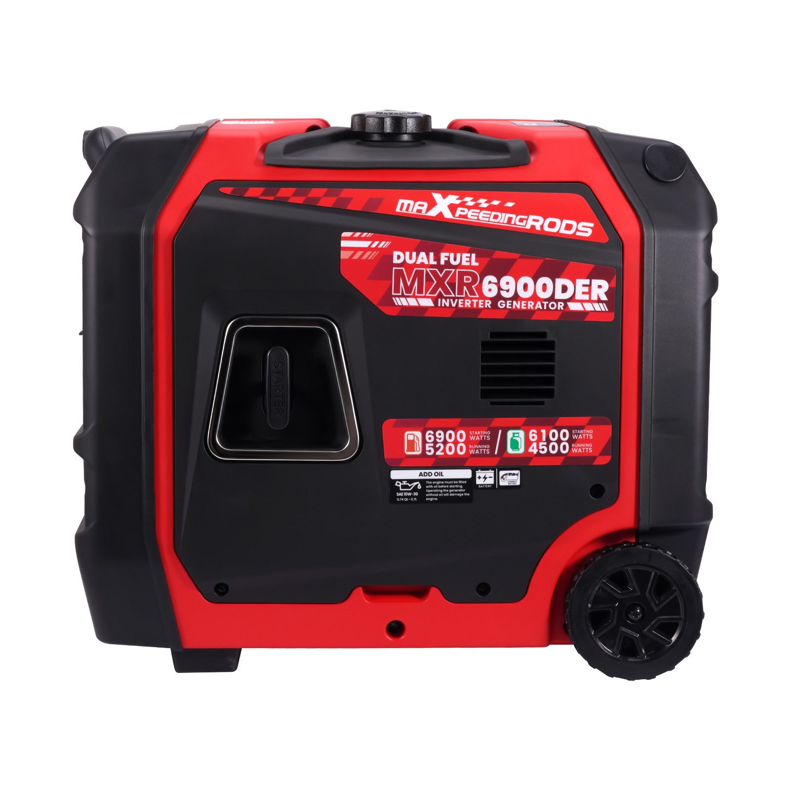 5200W Running Dual Fuel + 120/240V – Quiet 62dB for Backyard Parties & RV