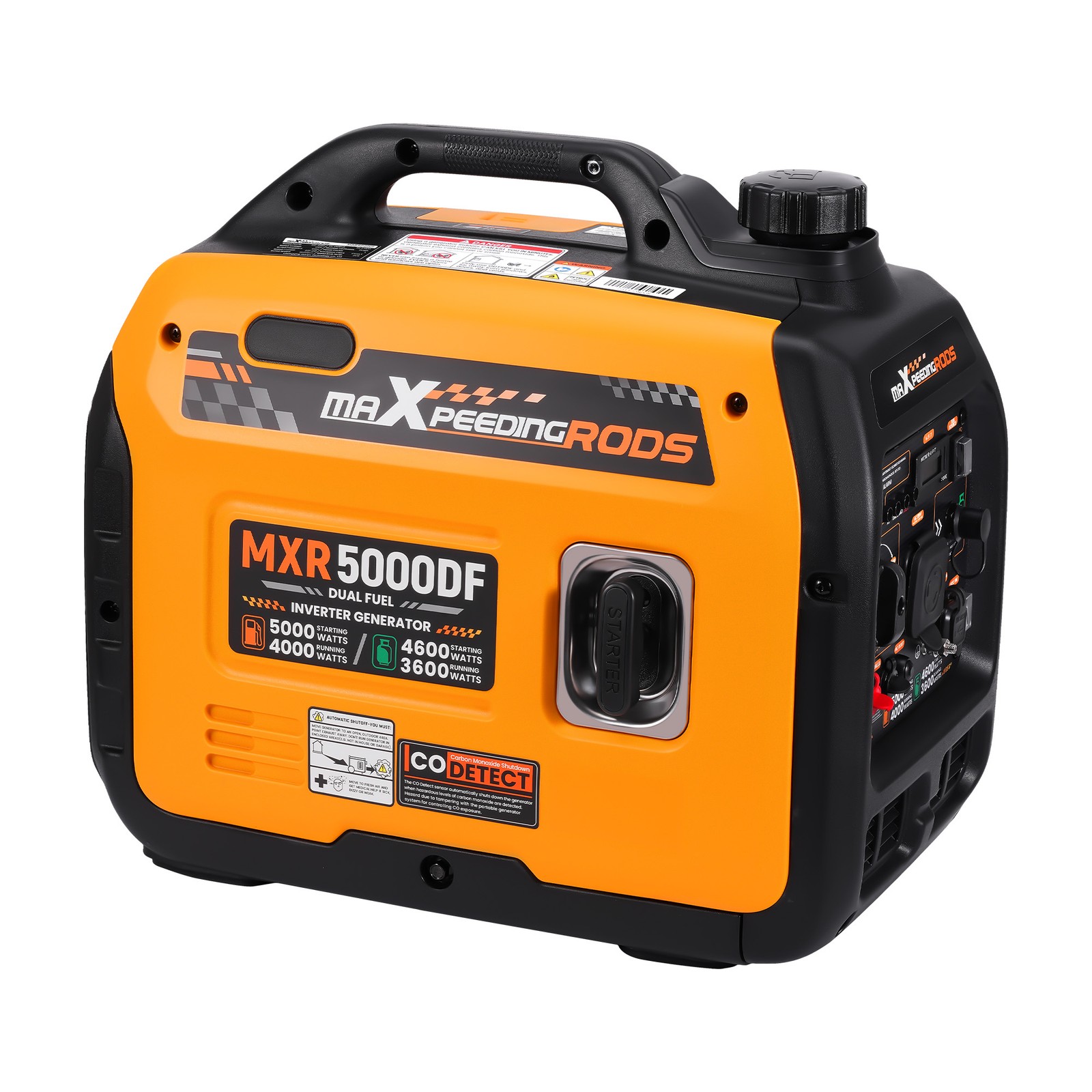 5000W Lightweight Dual Fuel Generator 51.8lbs Load for Long Camping