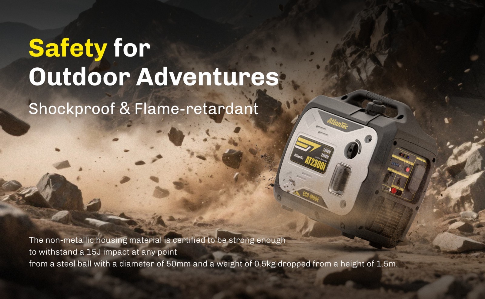 2300W Portable Inverter Generator, Ideal for RV Camping