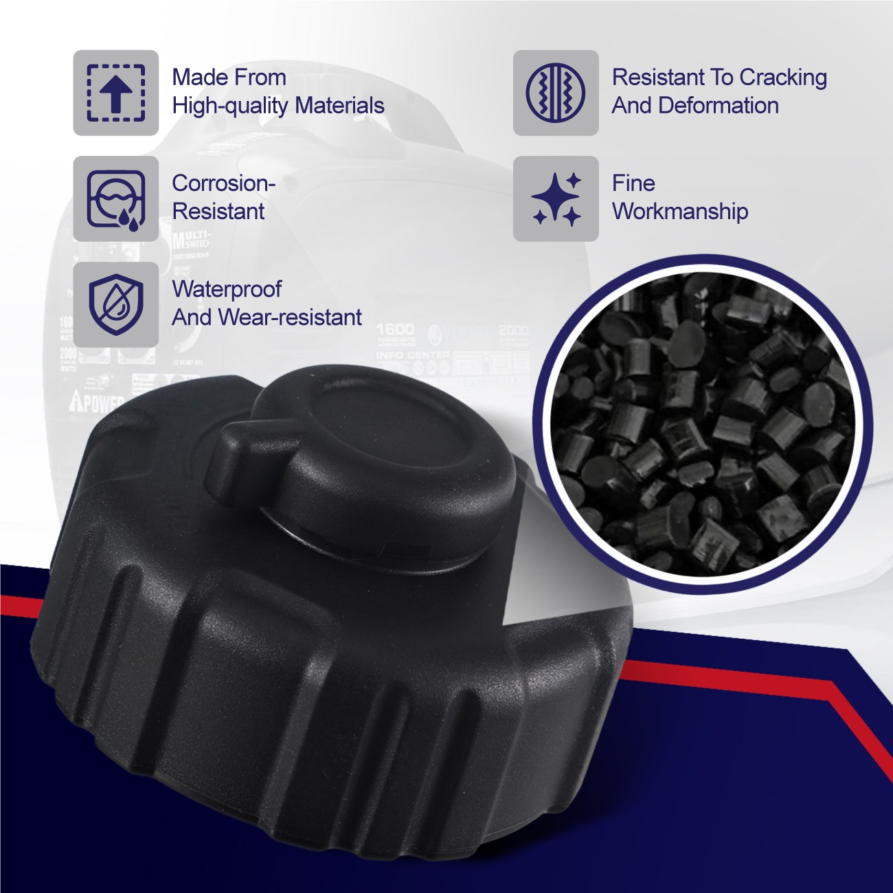 Fuel Tank Cap For A iPower SC2000i Yamaha 2000/1600 W Inverter Generator