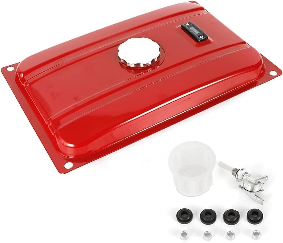 Durable 7 Gallon Iron Generator Fuel Tank with Filter & Valve for EC6500