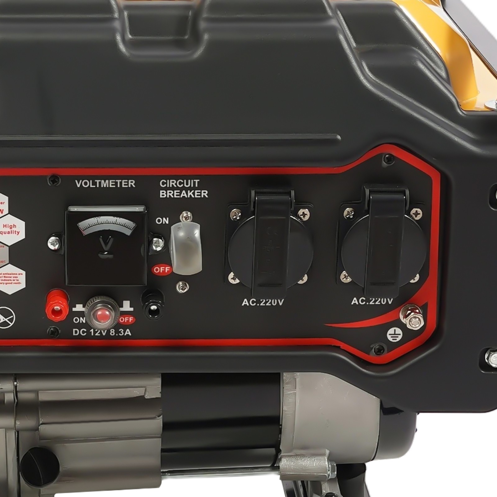 196cc 4 Stroke Gas Power Generator with Transformer Gasoline Generator 6.5hp 15L