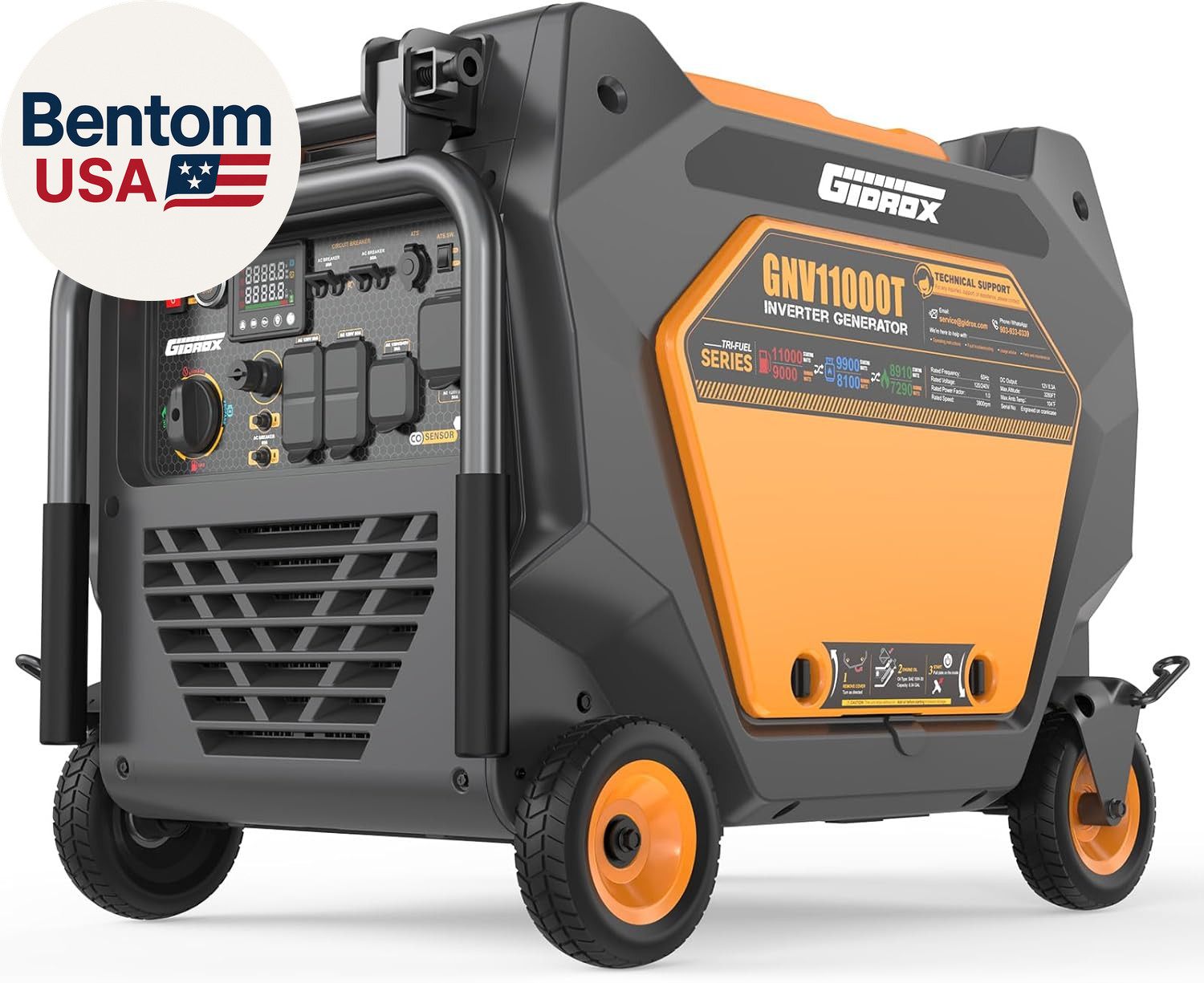11000W Tri-Fuel Inverter Generator for Home Backup – Super Quiet with ATS Ready,